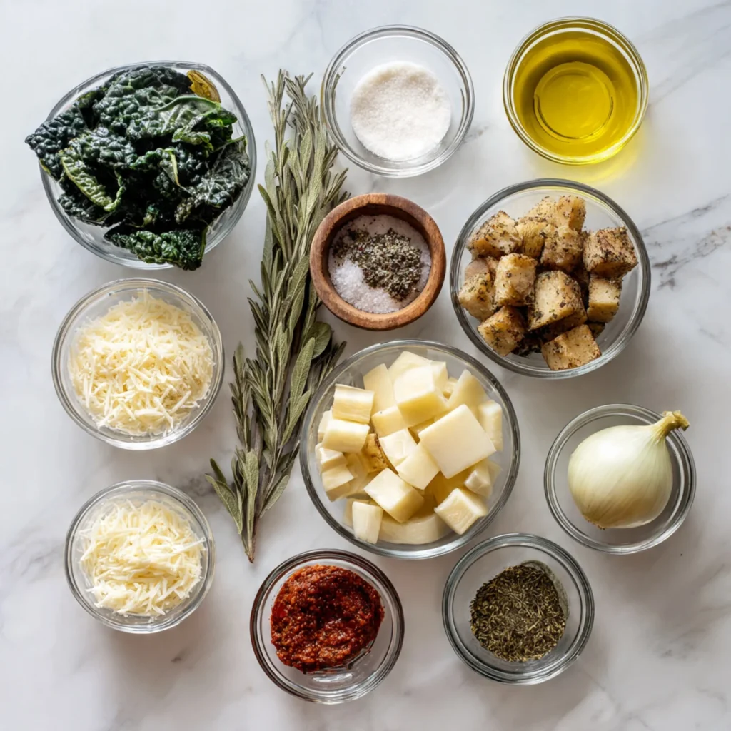 Ingredients used in Zuppa Toscana Soup Olive Garden