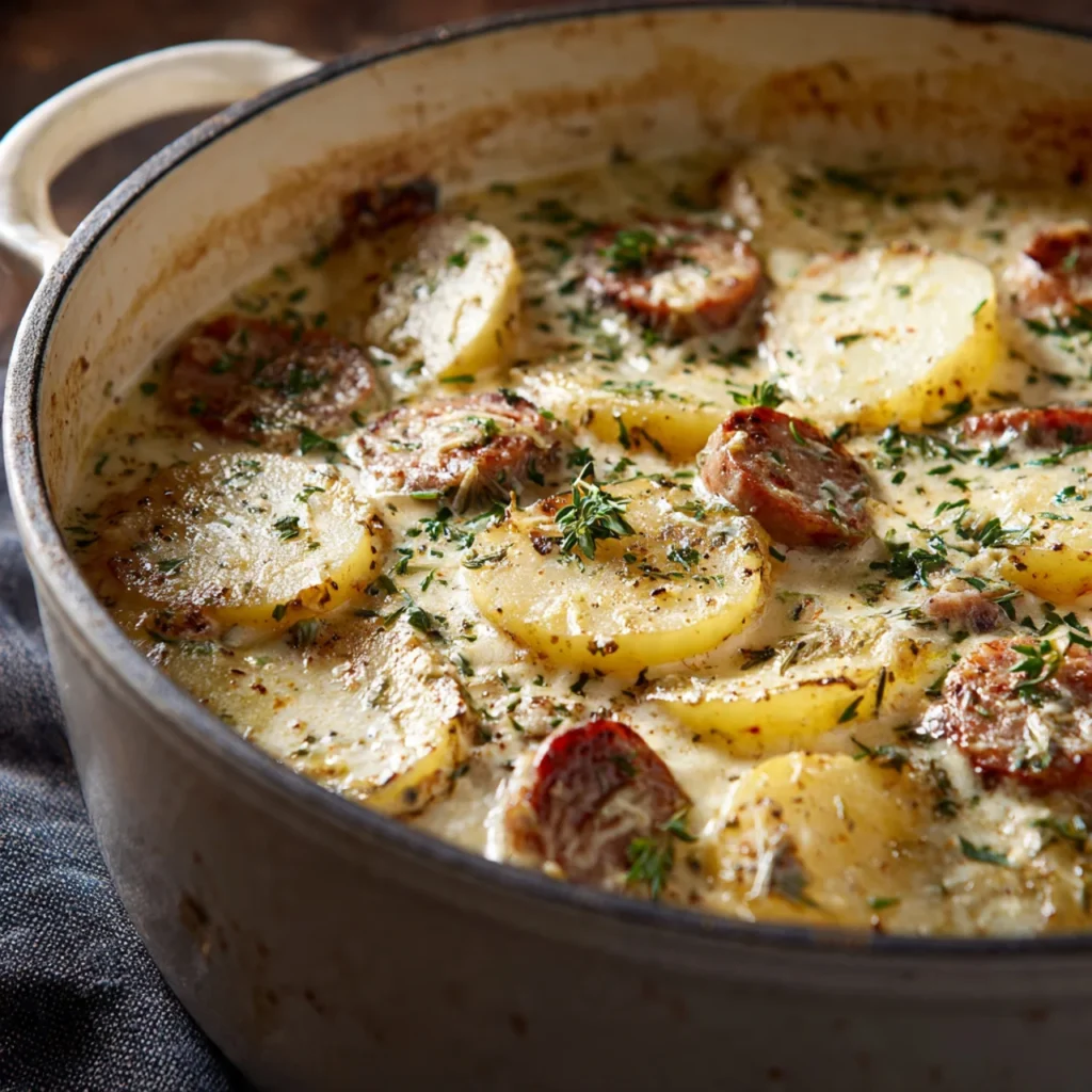 Italian sausage browning for Olive Garden Zuppa Toscana soup