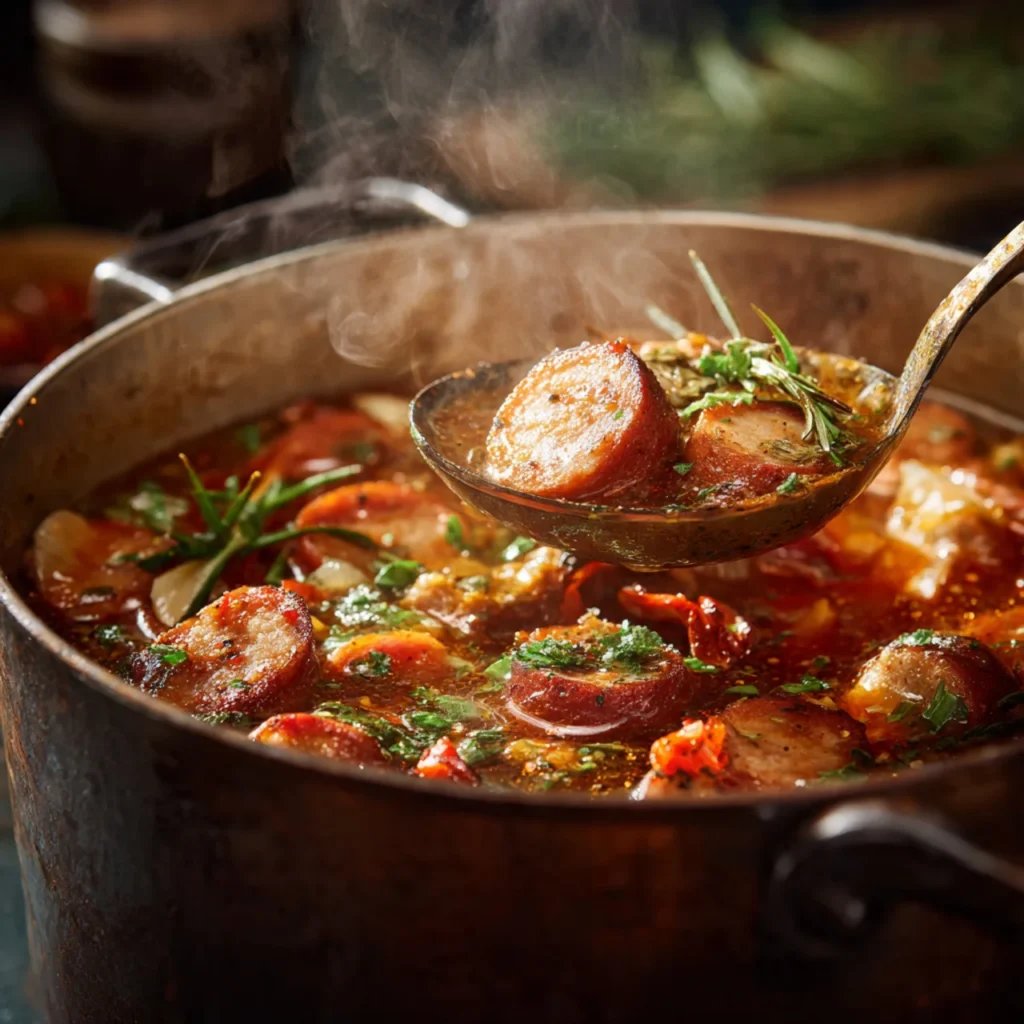 Crispy bacon cooking for Zuppa Toscana Soup Olive Garden