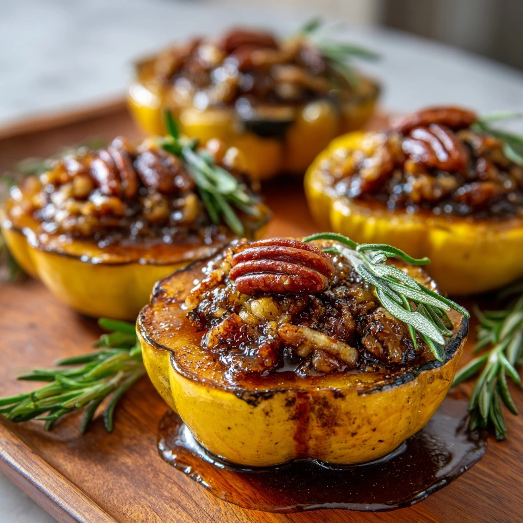 Maple Pecan Rosemary Acorn Squash