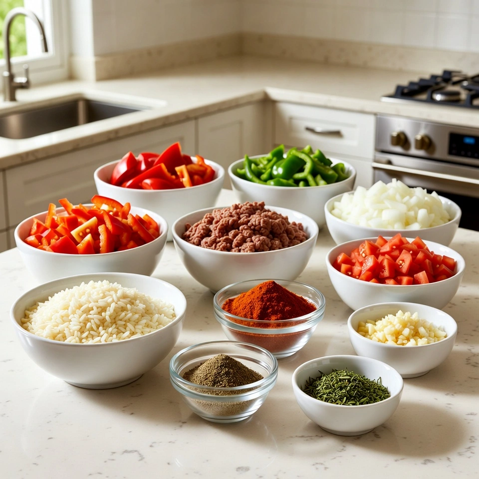 ingredients of Stuffed Pepper Soup