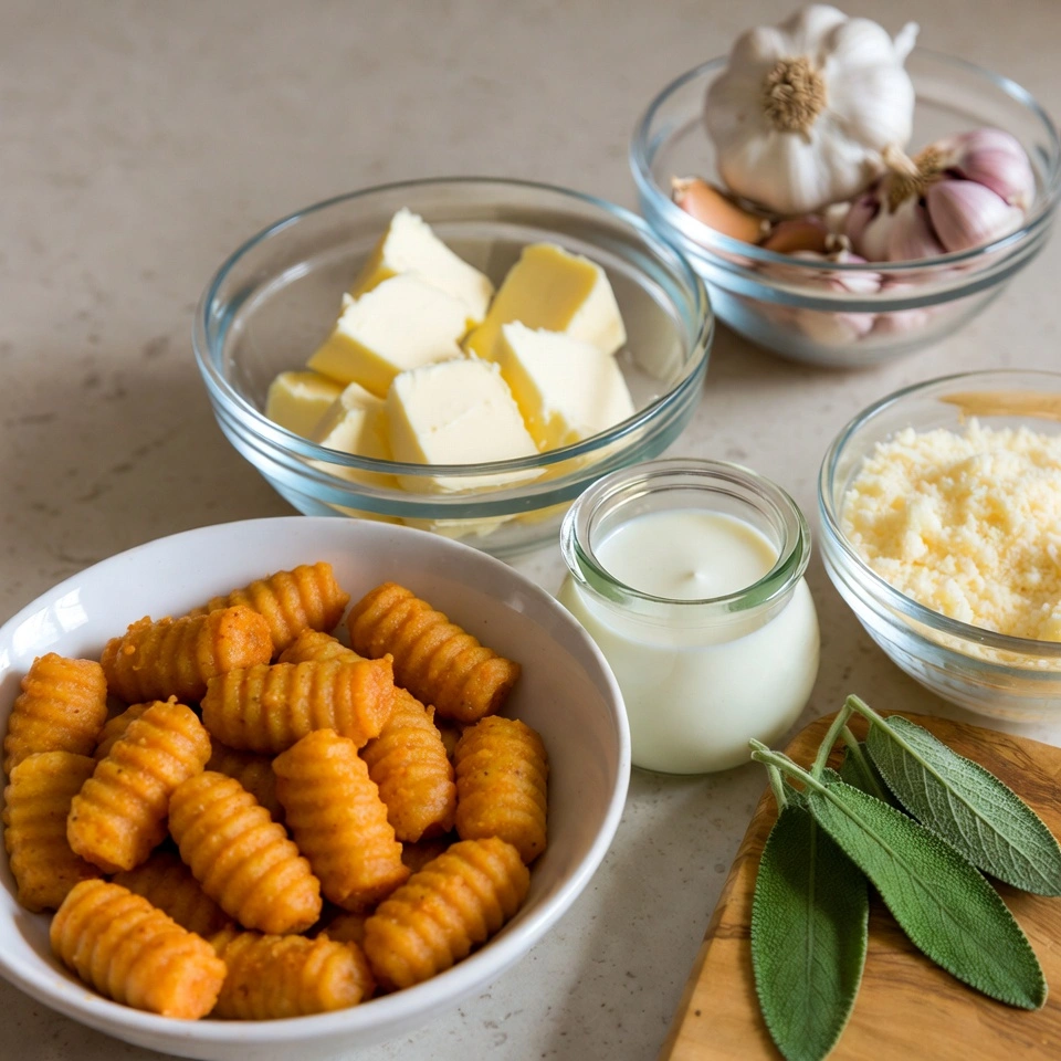 Sweet Potato Gnocchi Sauce Recipe 3 ingredients of Sweet Potato Gnocchi Sauce Recipe