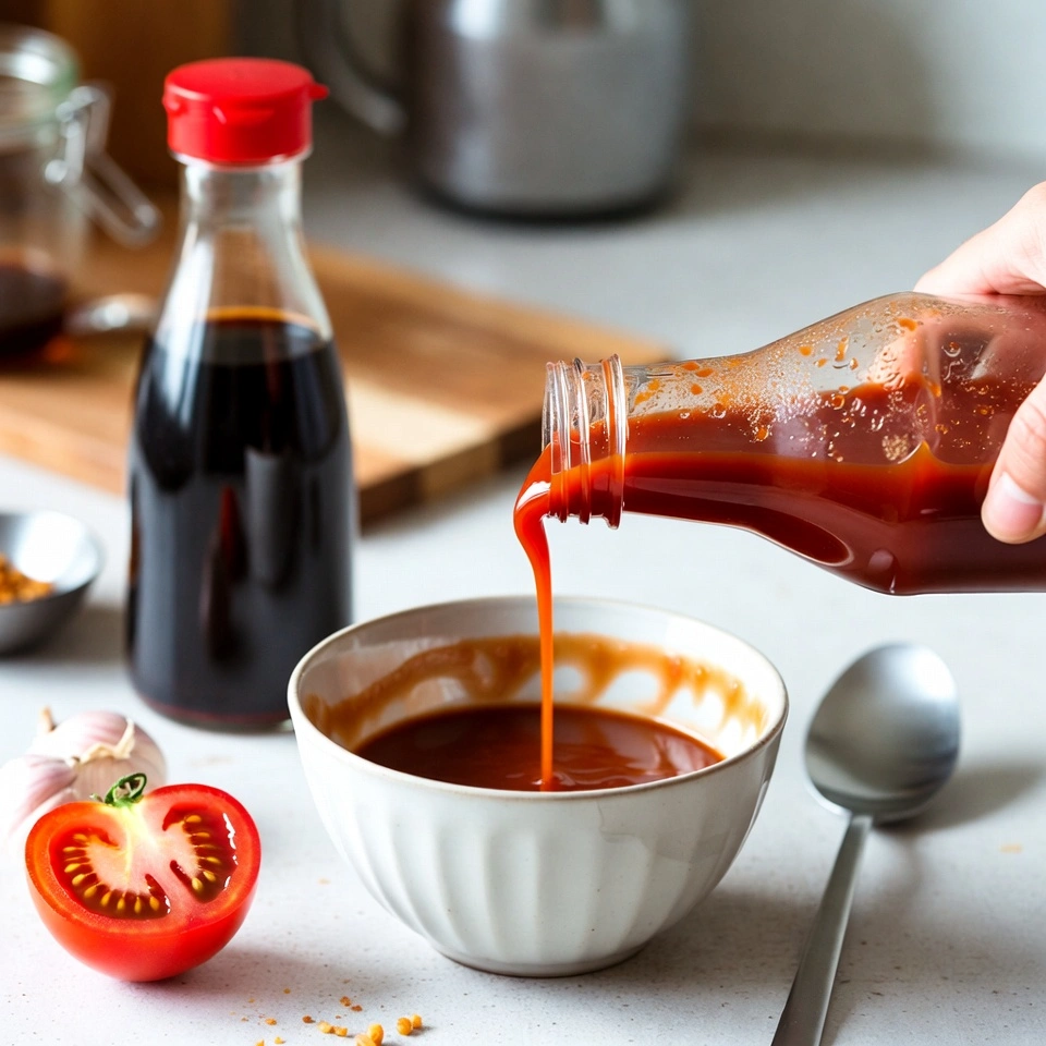 Tonkatsu Katsu Sauce Recipe 3 adding ingredients of Tonkatsu Katsu Sauce Recipe