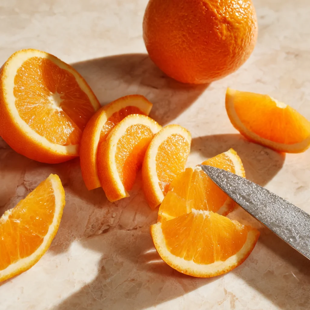 cut the oranges
