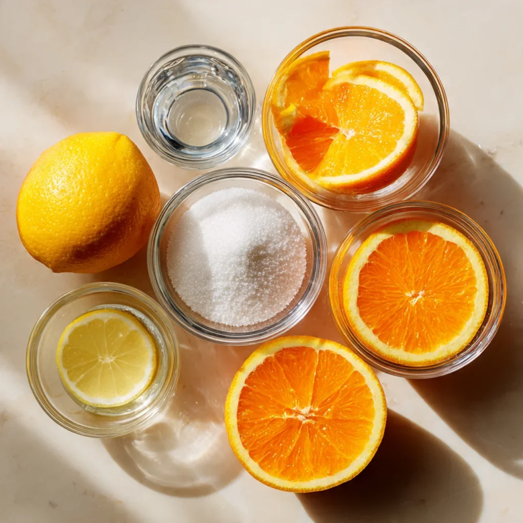 Ingredients used in Orange Jam Recipe