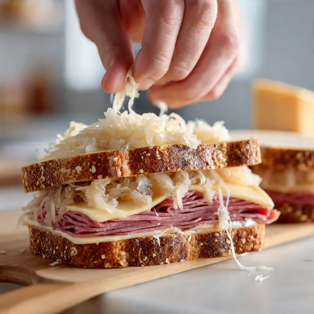 Reuben Sandwich Crispy, Cheesy & Classic Deli Favorite 4 Reuben Sandwich Crispy Cheesy Classic Deli Favorite3