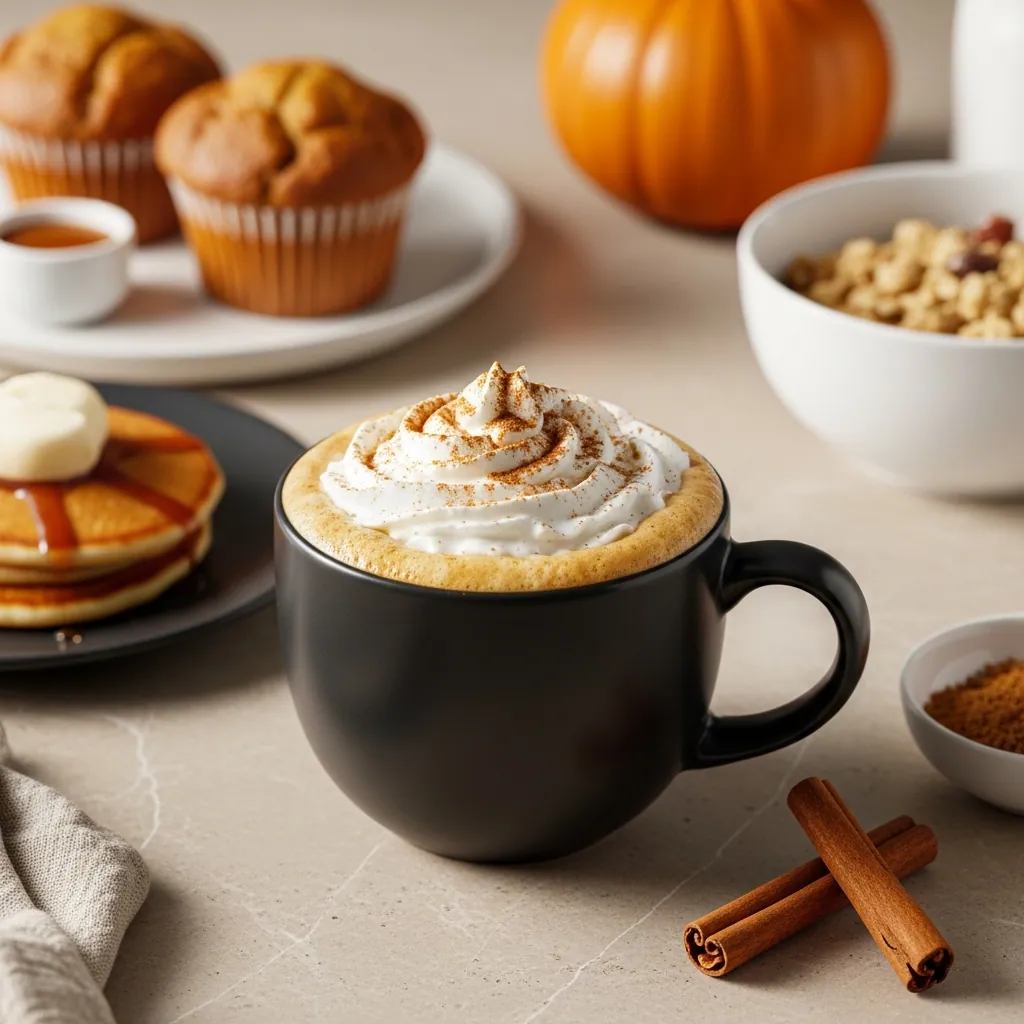 serving Pumpkin Spice Latte