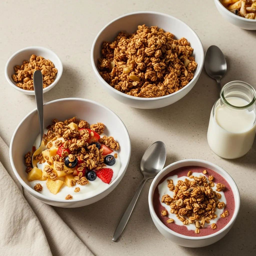 serving Granola with oats