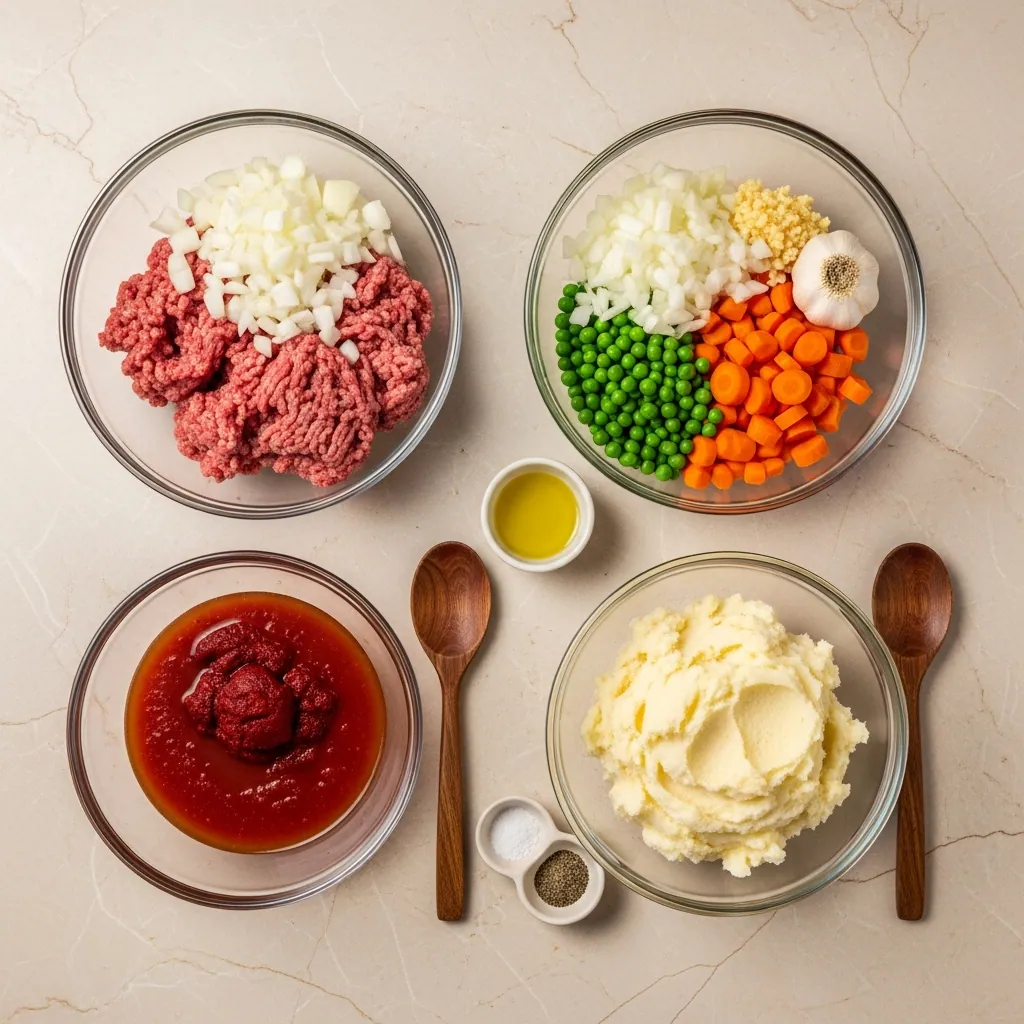ingredients of Shepherds Pie  recipe