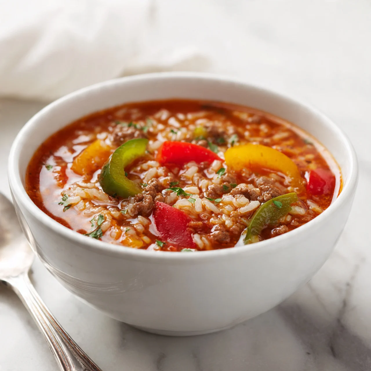 Stuffed Pepper Soup Hearty, Cozy & Full of Comfort 6 Stuffed Pepper Soup