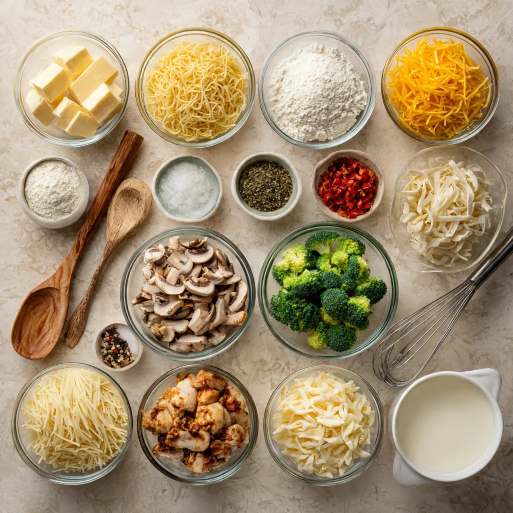 iNGREDIENTS USED IN White Sauce Pasta