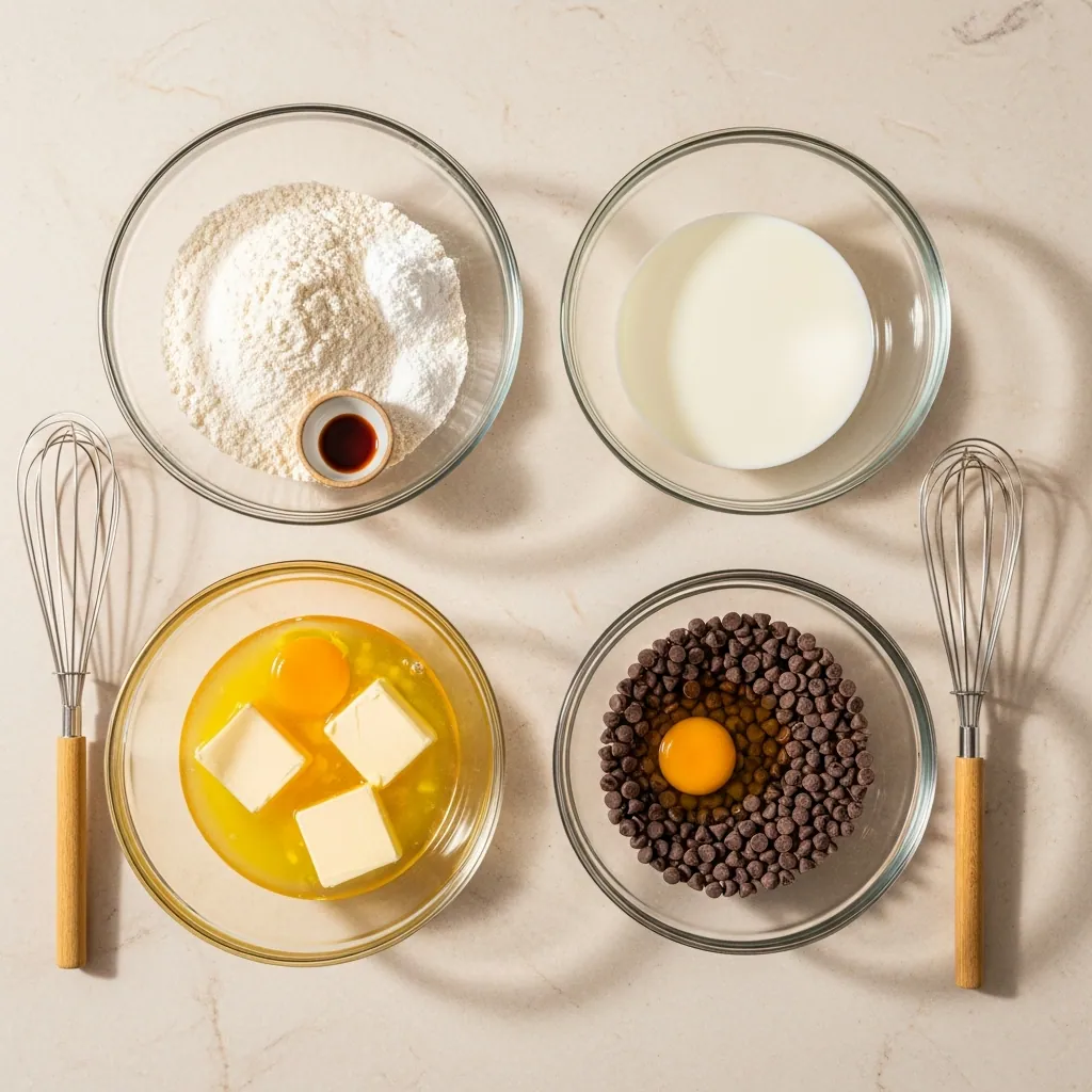 ingredients of Chocolate Chip Muffin